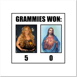 Mariah Grammies Won Vs Jesus Christ - Funny Meme Posters and Art